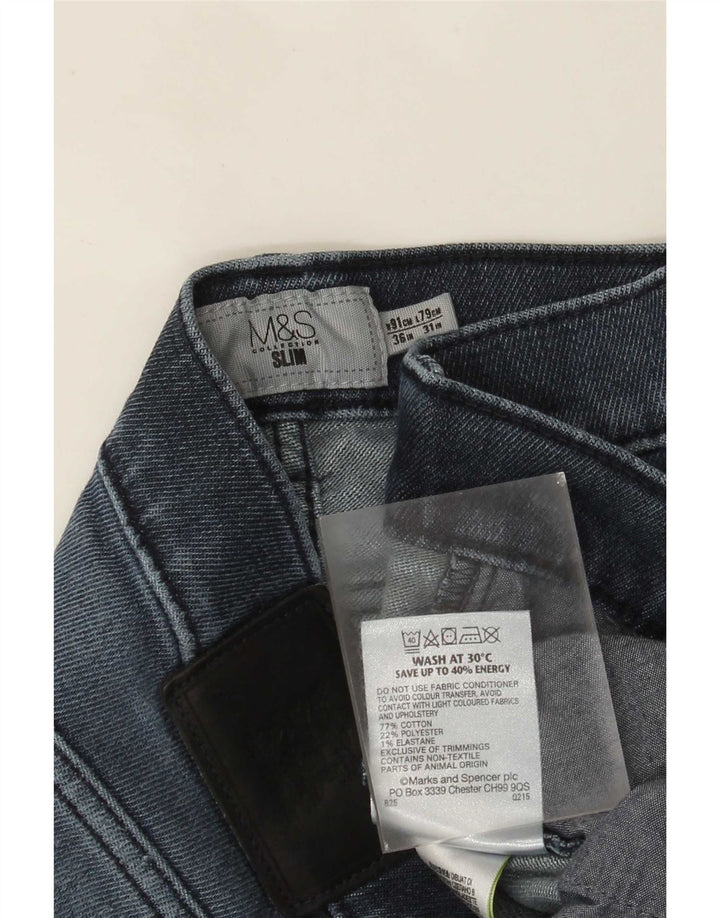 Marks & Spencer Jean Slim Homme W36 L31 Bleu Coton