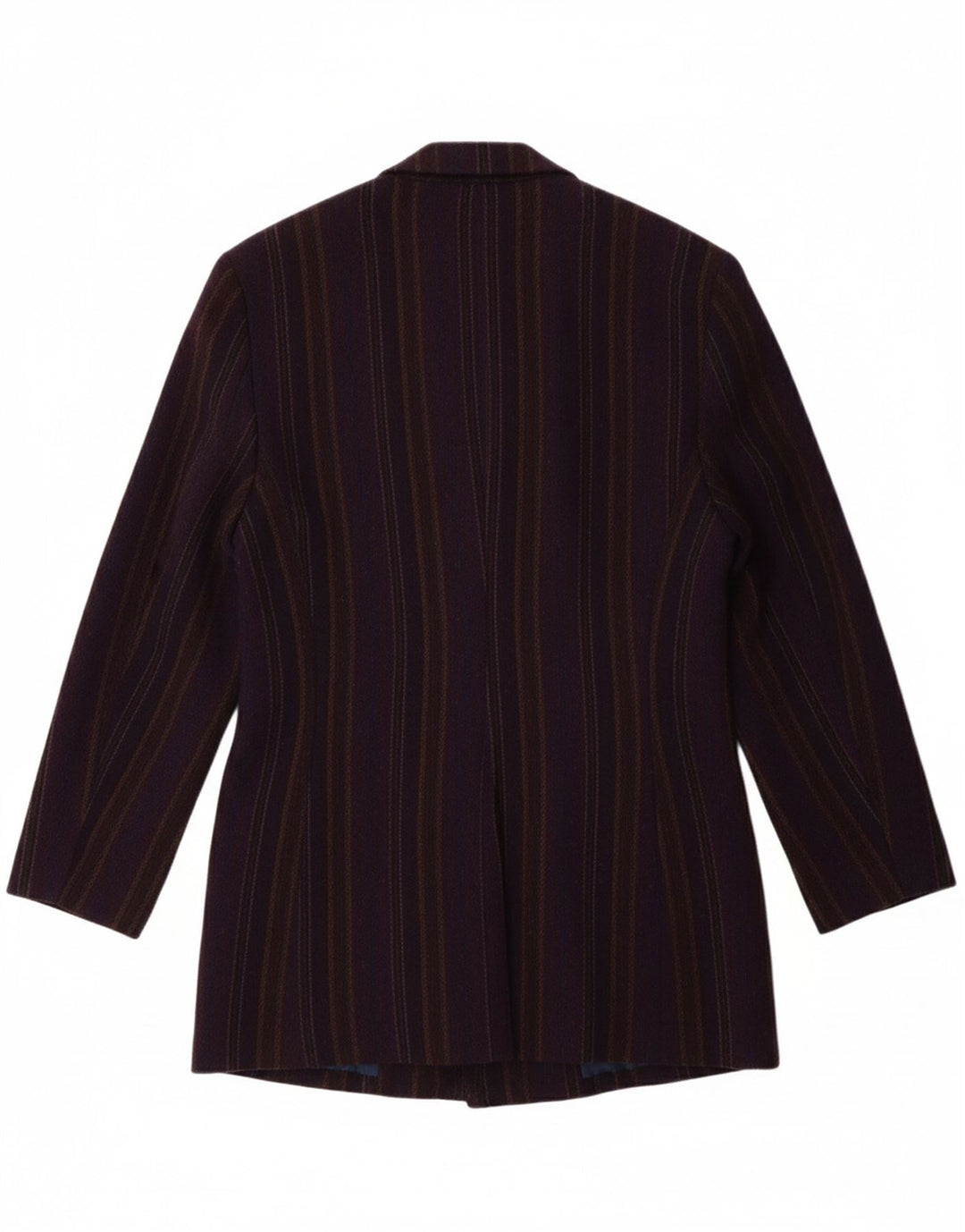 VINTAGE Womens Double Breasted Blazer Jacket UK 14 Medium Purple Striped