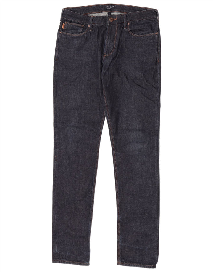 Armani Jeans Slim Homme W31 L33 Bleu Marine Coton
