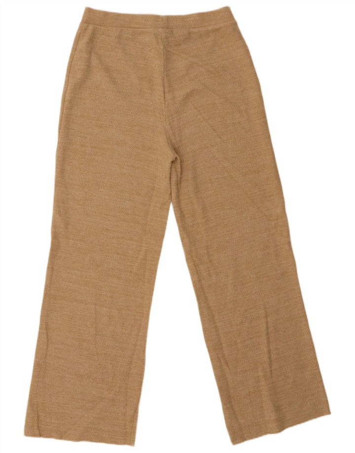 Zara Pantalon De Survêtement Femme UK 12 Coton Beige Moyen