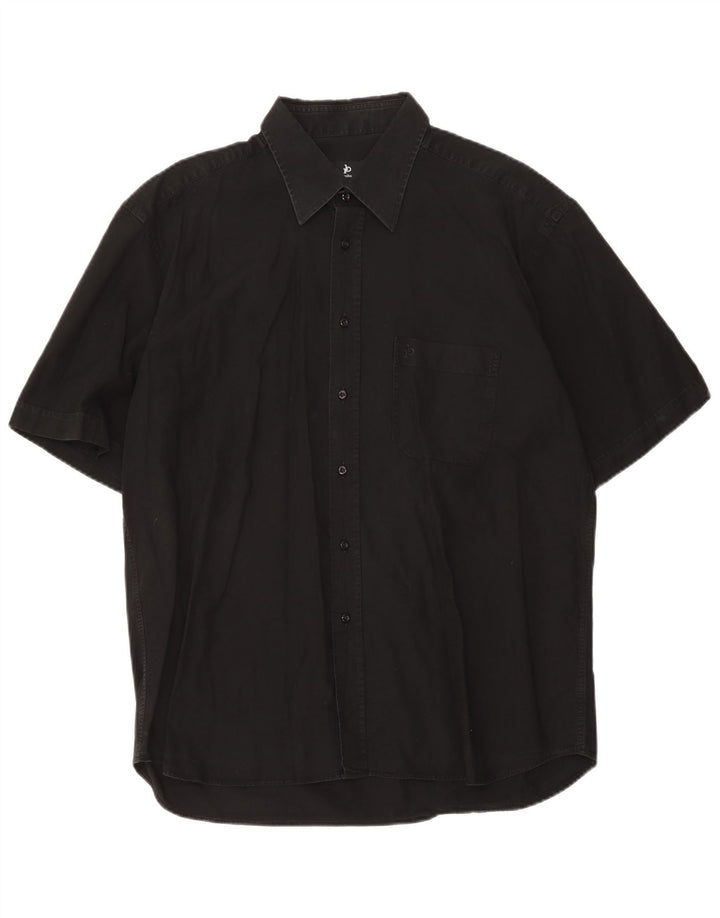 Roccobarocco Chemise à Manches Courtes Homme Noir Moyen