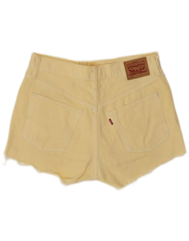 LEVI'S Short en Jean 501 Femme W30 Coton Jaune Moyen