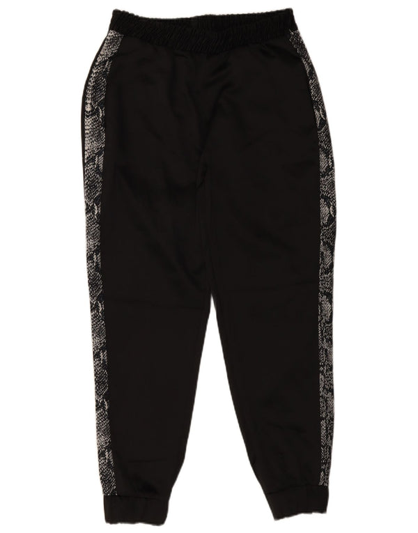 Zara Pantalon de survêtement pour femme, jogging UK 10, petit imprimé animal noir