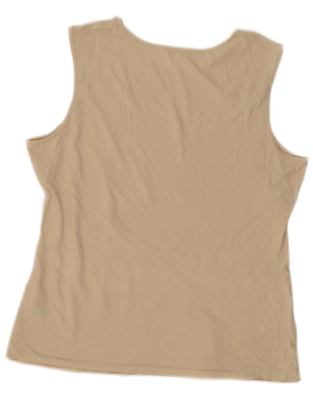 Jigsaw Débardeur Femme UK 14 Coton Beige Moyen