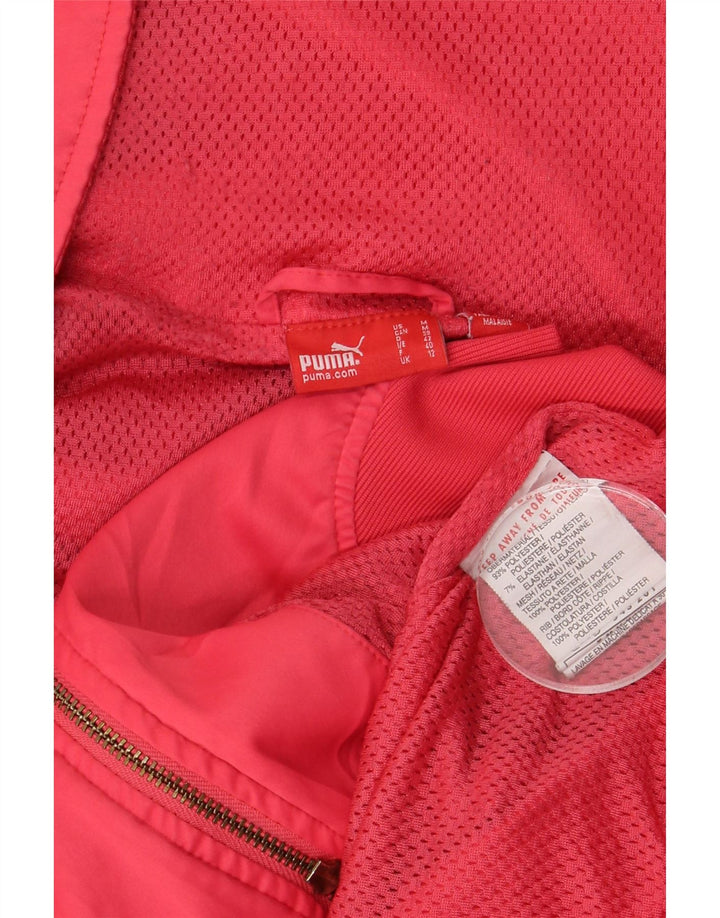 PUMA Veste de survêtement graphique pour femme UK 12 Rouge moyen Polyester