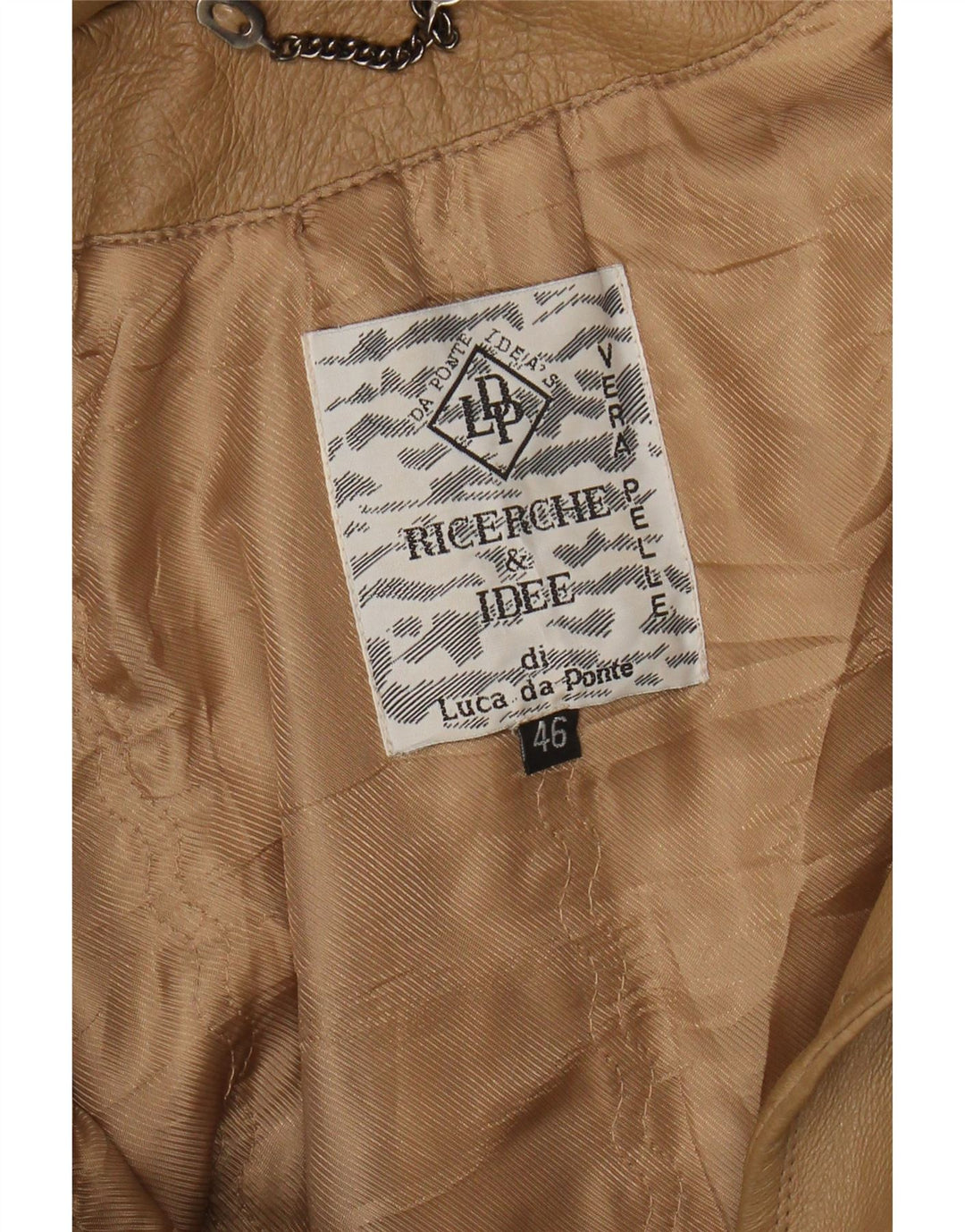 VINTAGE Manteau en cuir à capuche surdimensionné pour femme IT 46 Grand cuir marron