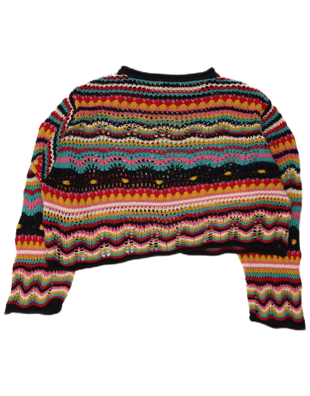 Zara Pull col bateau pour femme UK 14 Medium Multicolore Rayé
