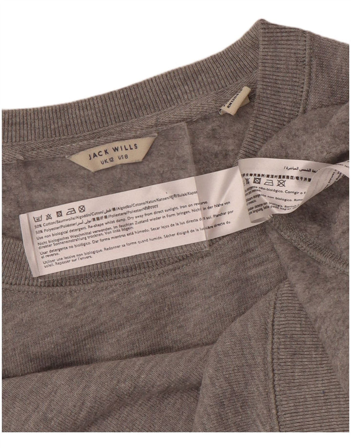 Jack Wills Sweat-shirt pour femme en coton moucheté gris moyen UK 42