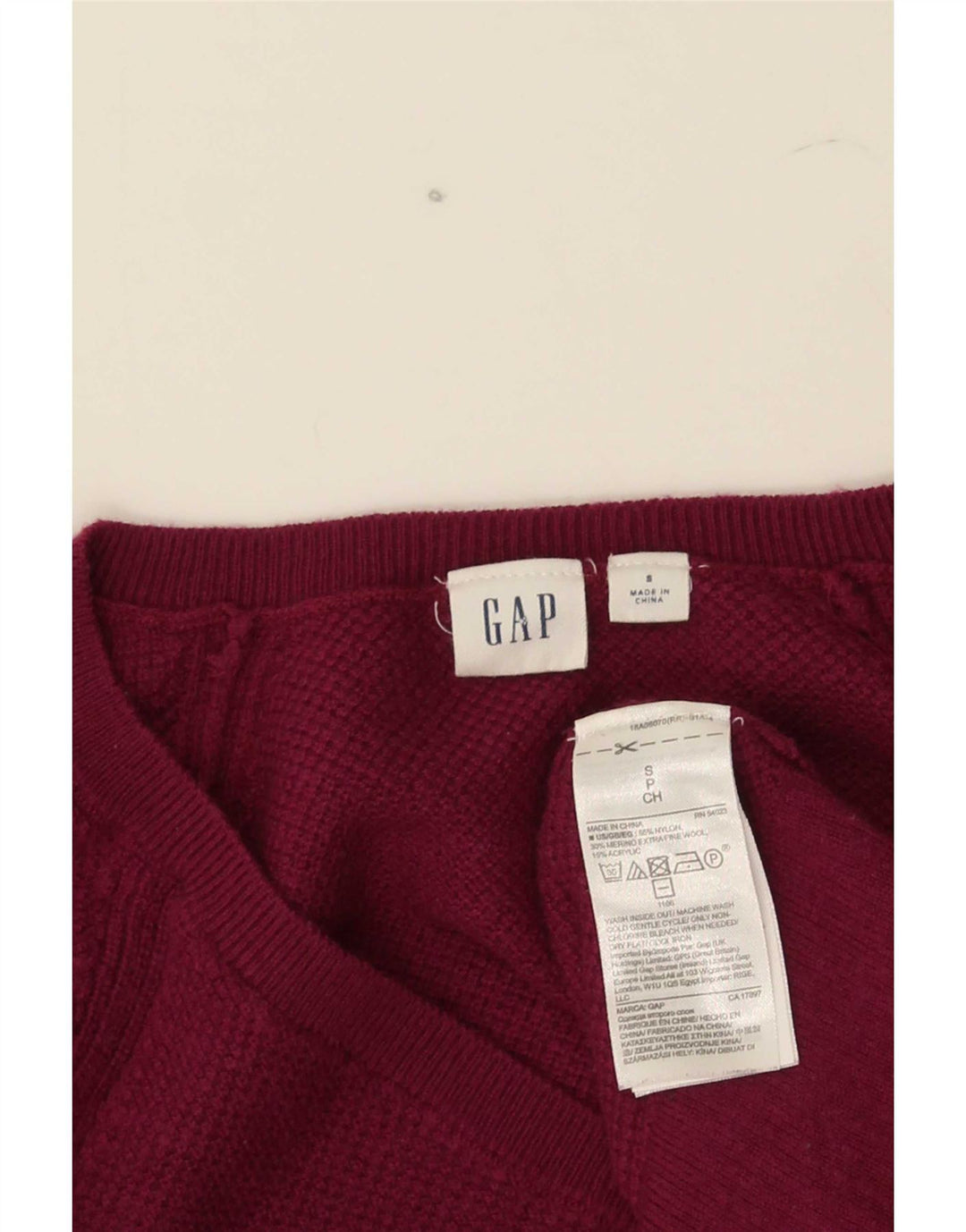 Gap Pull col V pour femme UK 10 Petit nylon rose