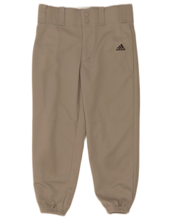Adidas Pantalon de Survêtement Capri Garçon Joggers 8-9 Ans Petit Gris Polyester