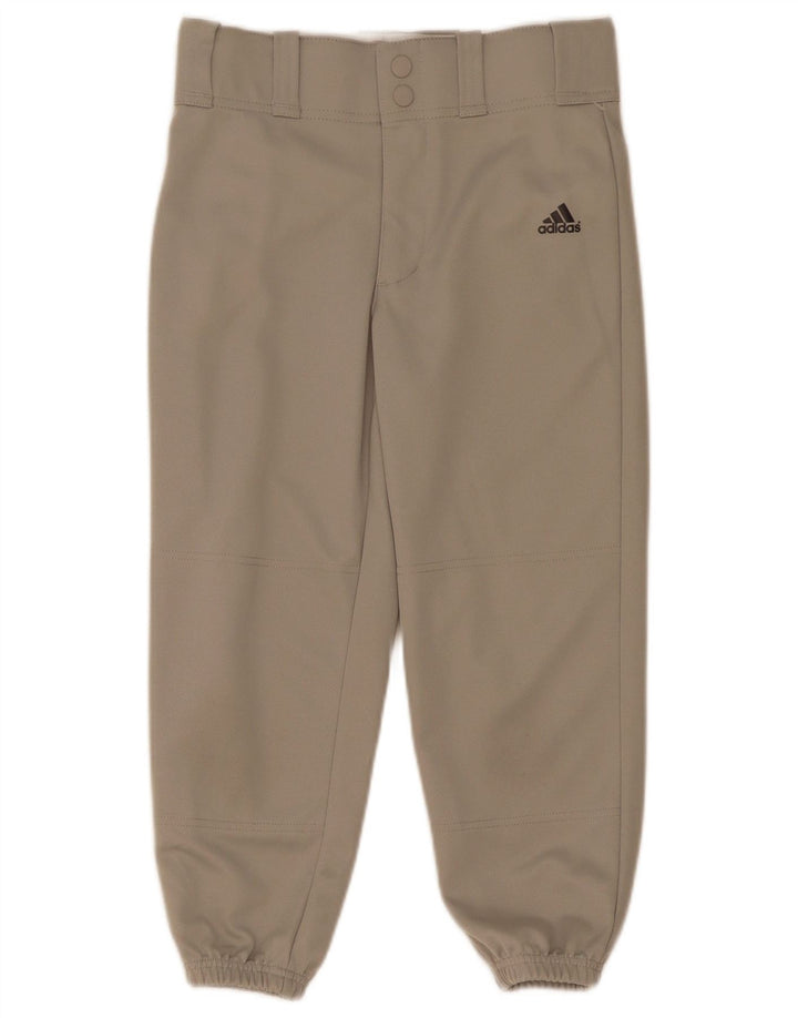 Adidas Pantalon de Survêtement Capri Garçon Joggers 8-9 Ans Petit Gris Polyester