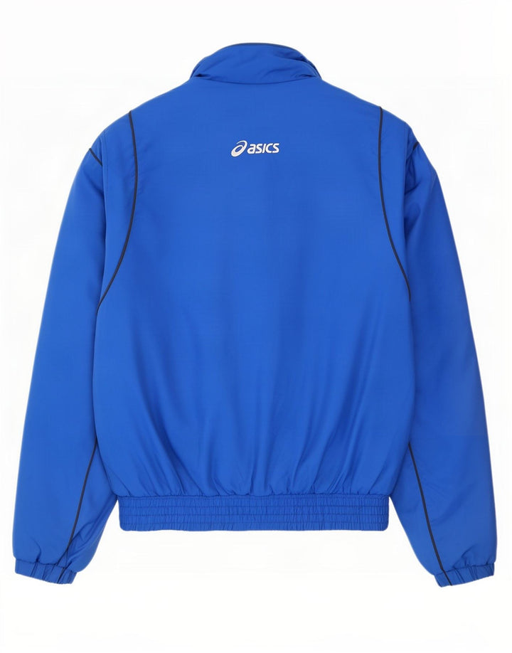 Asics Veste de survêtement pour homme Large Bleu Nylon