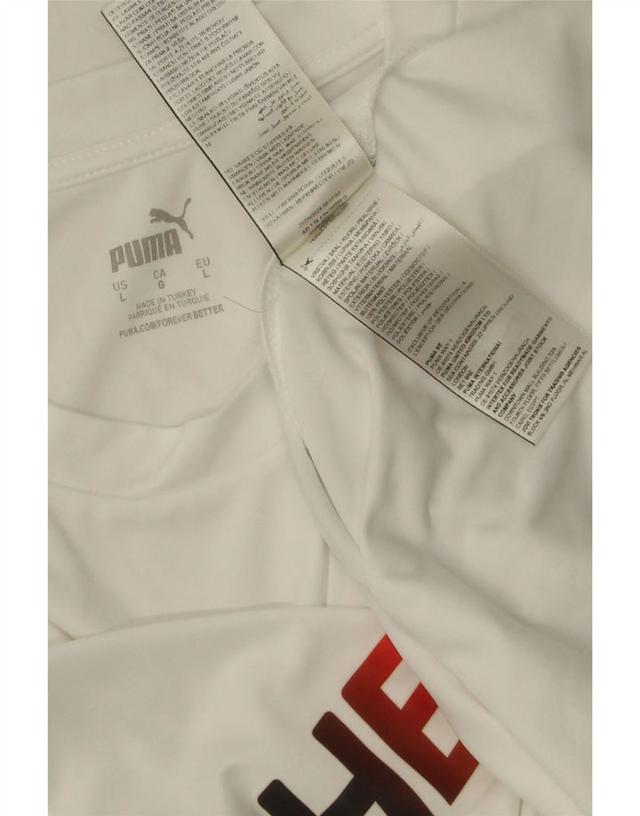 Puma T-Shirt Deutschland Graphic Homme Blanc Large Polyester