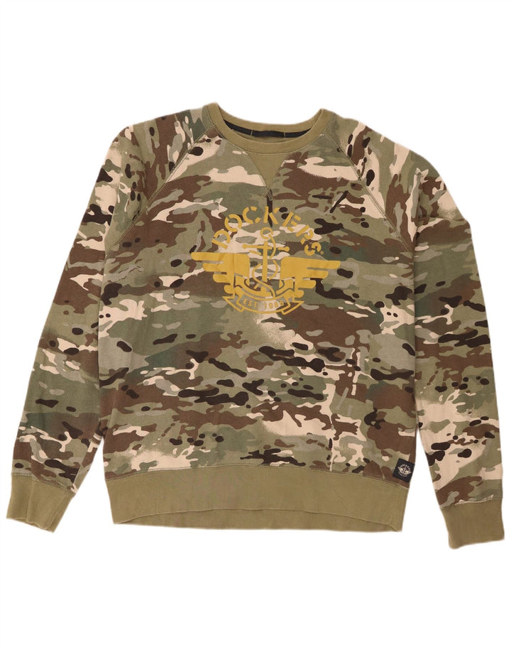 Dockers Sweat-shirt graphique pour hommes, grand, vert, camouflage, armée