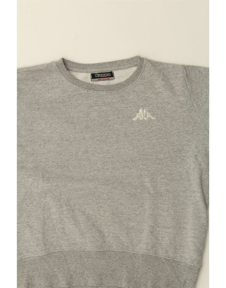 KAPPA Womens Sweatshirt Jumper UK 14 Medium Grey Cotton Vintage Kappa and Second-Hand Kappa from Messina Hembry 