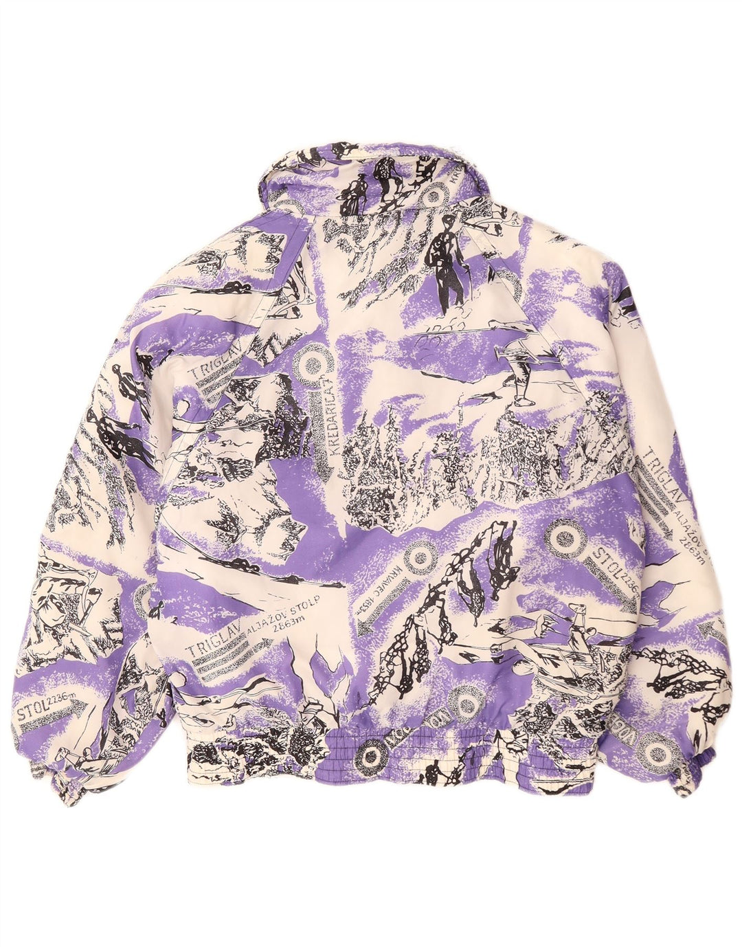 YASSA Veste de ski graphique pour femme UK 18 XL Violet Colourblock