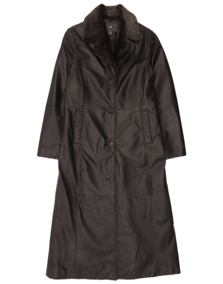 TCM Manteau en cuir pour femme UK 12 Cuir noir moyen