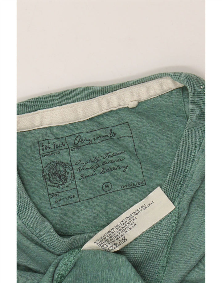 FAT FACE T-Shirt Homme Coton Moucheté Turquoise Moyen