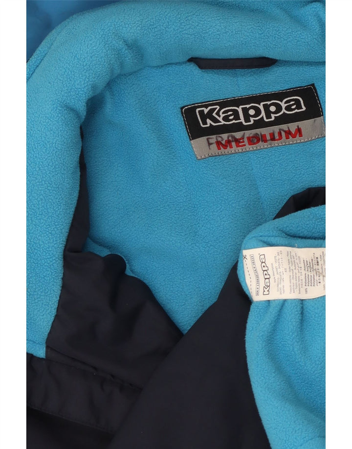 Kappa Veste coupe-vent graphique pour homme UK 38 Bleu marine moyen Colourblock