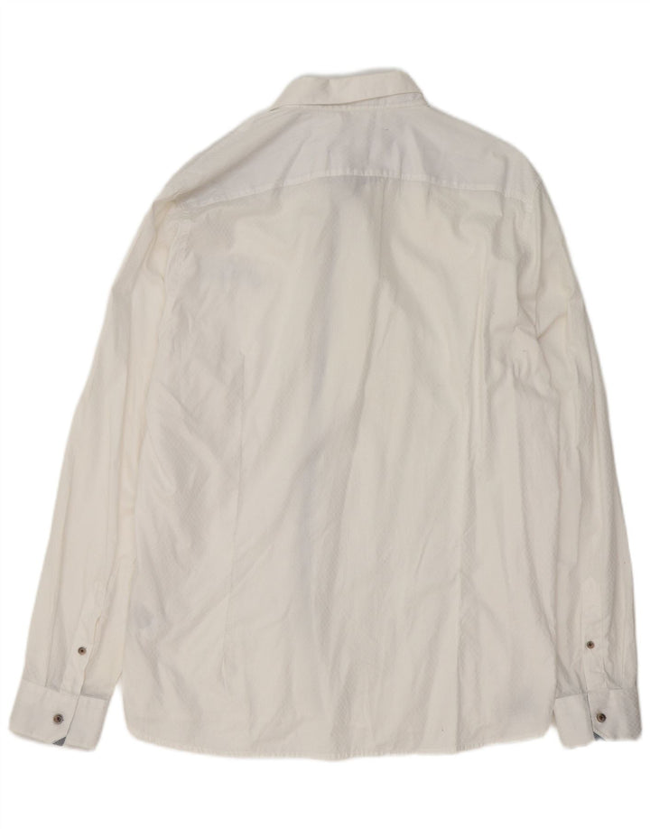 Ted Baker Chemise Homme Taille 6 2XL Coton Blanc