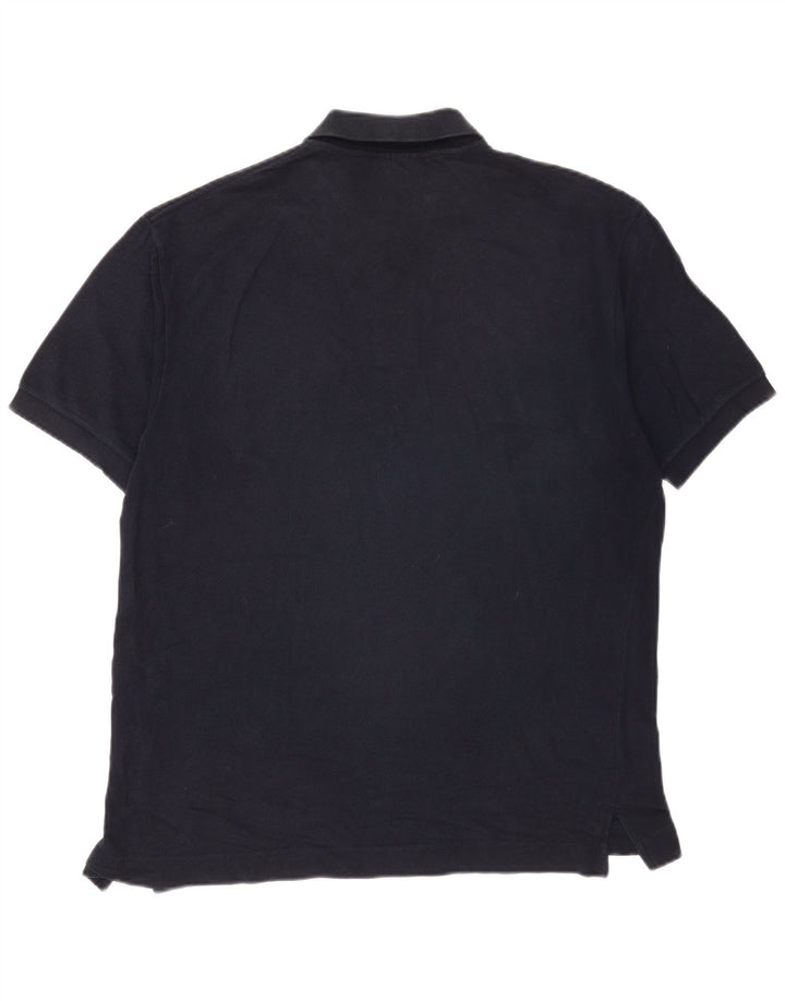 Trussardi Mens Polo Shirt Large Navy Blue Cotton