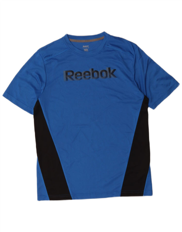 Reebok Tee-Shirt Graphique Homme Bleu Moyen Polyester Colorblock