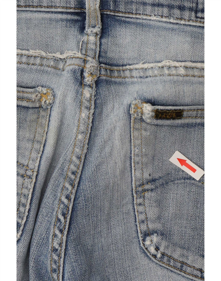 Lee Short en jean vieilli REED W34 pour femme en coton bleu moyen
