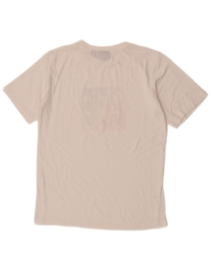 Fila T-shirt graphique pour femme UK 12 Blanc moyen