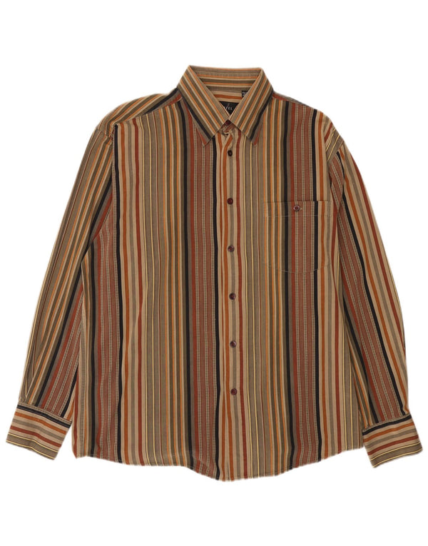 Chemise Regular Fit Homme Cotton Reel Rayée Vert Moyen