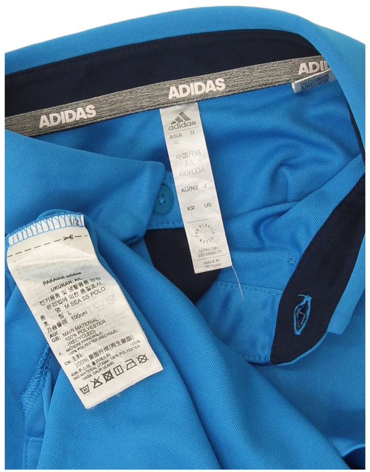 Adidas Polo Homme Grand Bleu Polyester