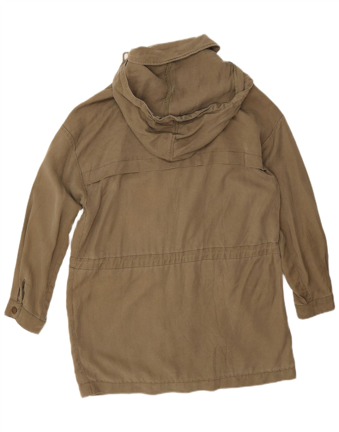 Zara Parka surdimensionnée à capuche pour femme UK 14 Kaki moyen