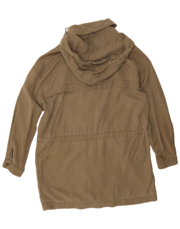 Zara Parka surdimensionnée à capuche pour femme UK 14 Kaki moyen