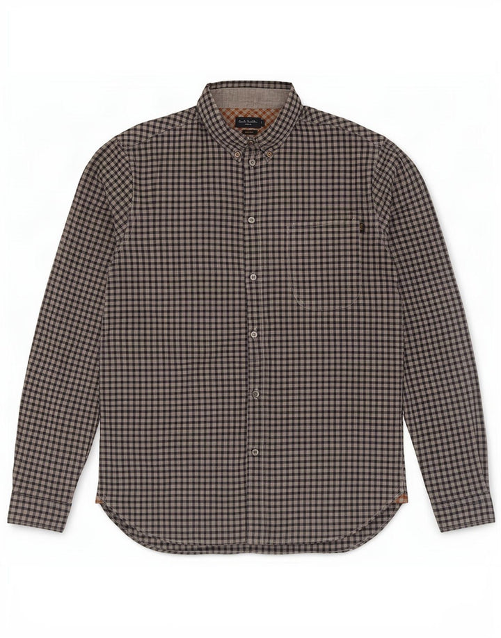 Paul & Shark Chemise Coupe Standard Homme Bleu Moyen Vichy Coton