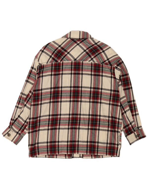 Zara Veste utilitaire surdimensionnée pour femme UK 10 Petit carreaux multicolores
