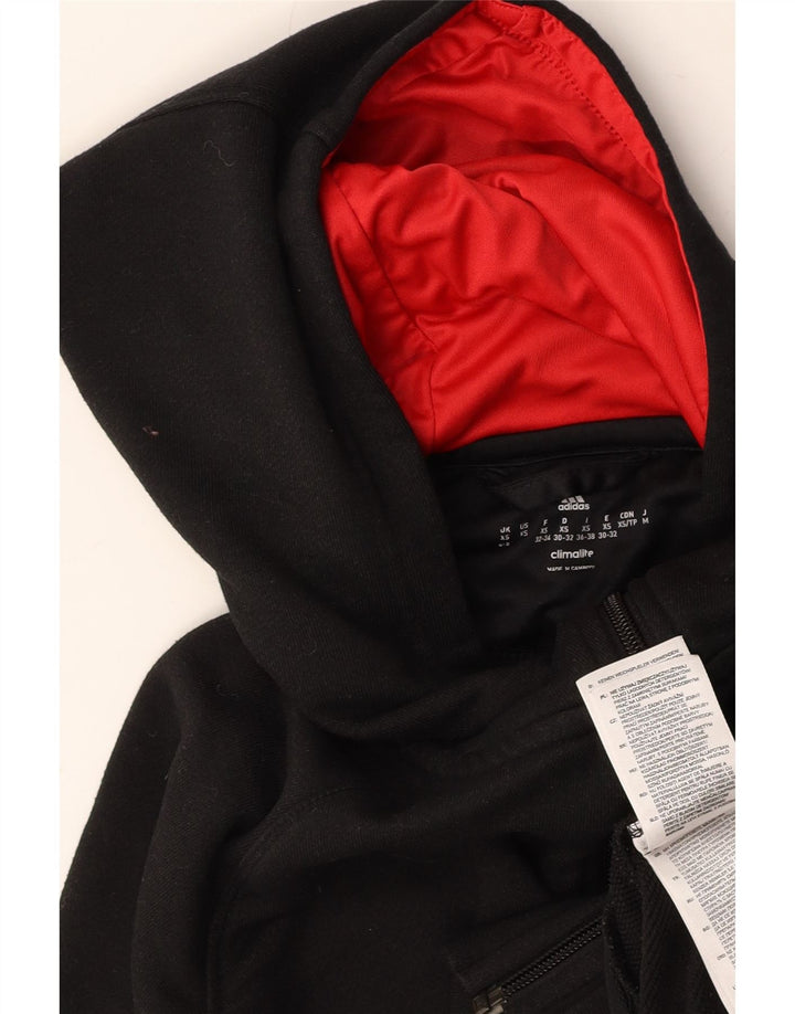 ADIDAS Pull à capuche zippé Climalite pour femme UK 4/6 XS Noir Polyester