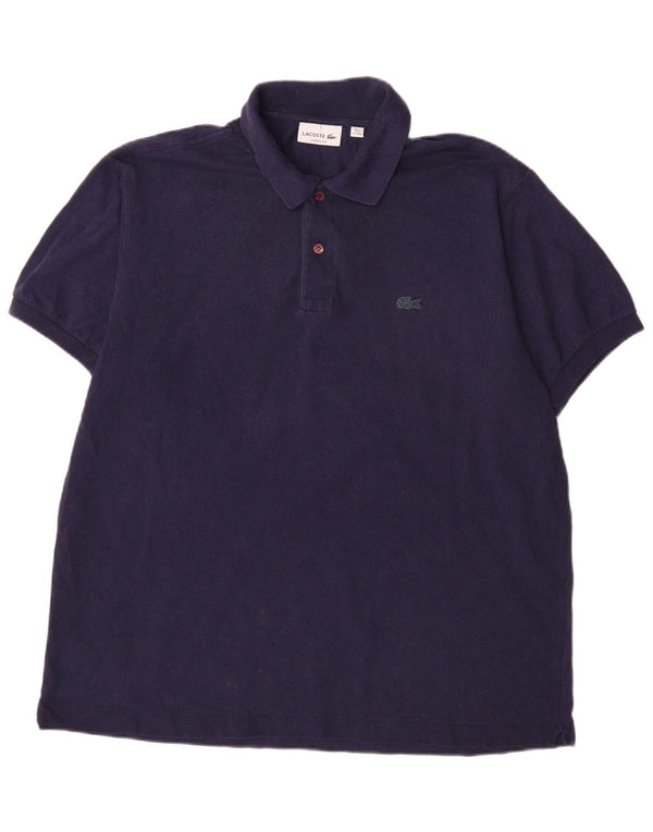 Lacoste Polo coupe classique pour homme Taille 7 2XL Bleu marine Coton
