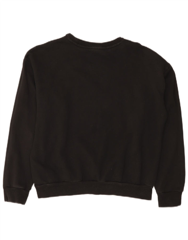 Puma Sweat-shirt graphique pour femme UK 14 Coton noir moyen