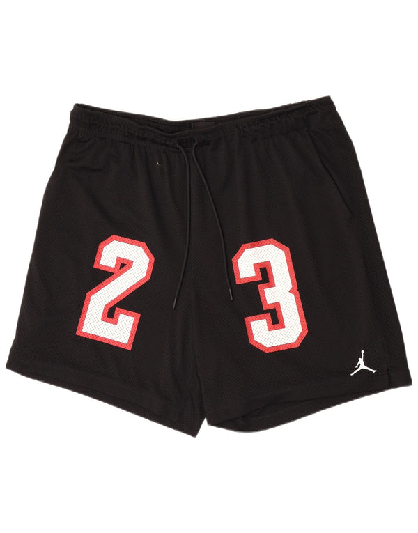 Jordan Short de sport graphique pour homme 2XL Noir Polyester