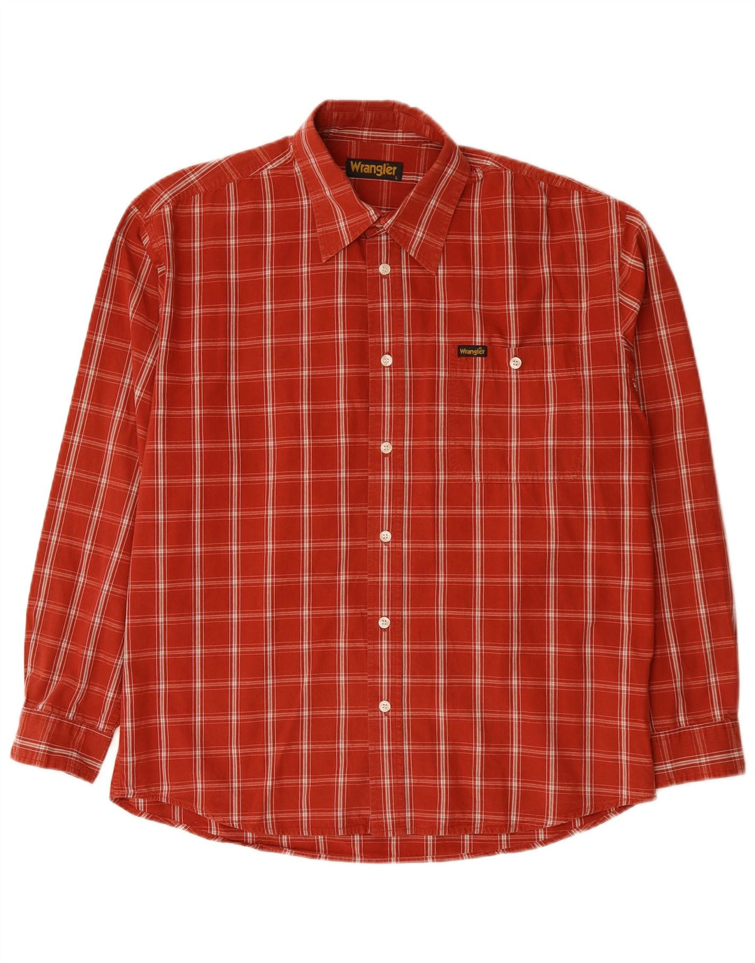 WRANGLER Chemise Homme Grand Carreau Rouge Coton