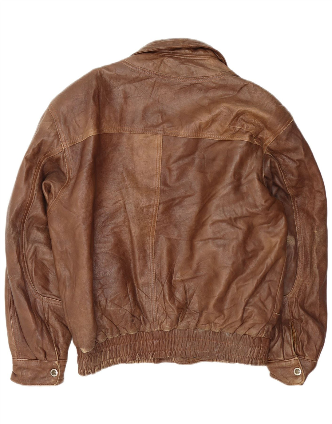 Veste en cuir Bomber homme vintage UK 40 grand cuir marron