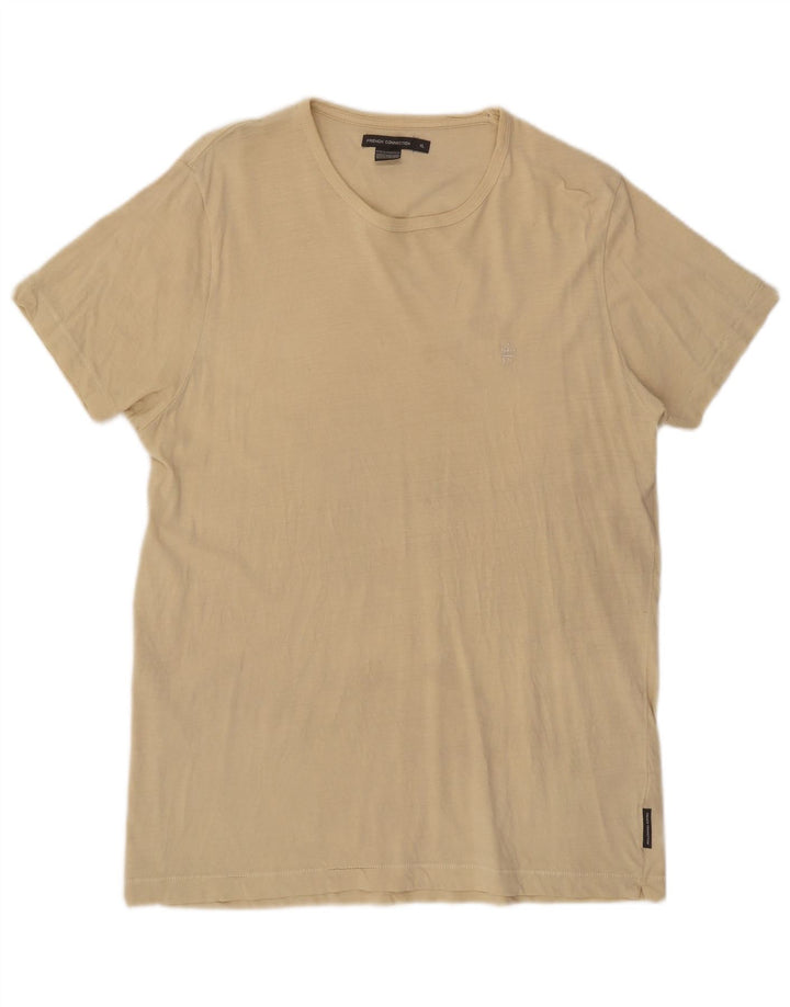 French Connection T-Shirt Homme Top XL Coton Beige