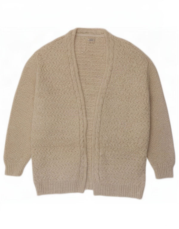 Fat Face Cardigan ouvert long pour femme UK 14 Large Beige Acrylique