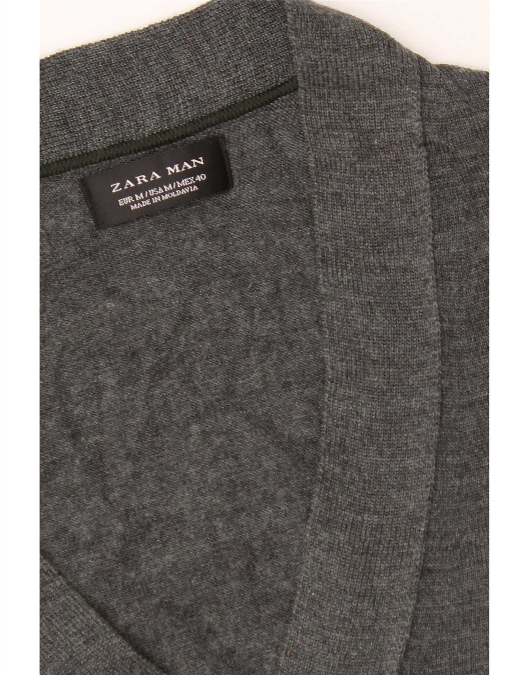 Pull Cardigan Zara Homme Gris Moyen
