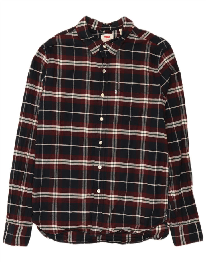 Levi's Chemise Flanelle Homme Petit Carreau Noir Coton