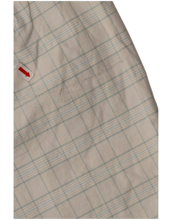 Dockers Bermuda Femme W38 XL Blanc Cassé à Carreaux