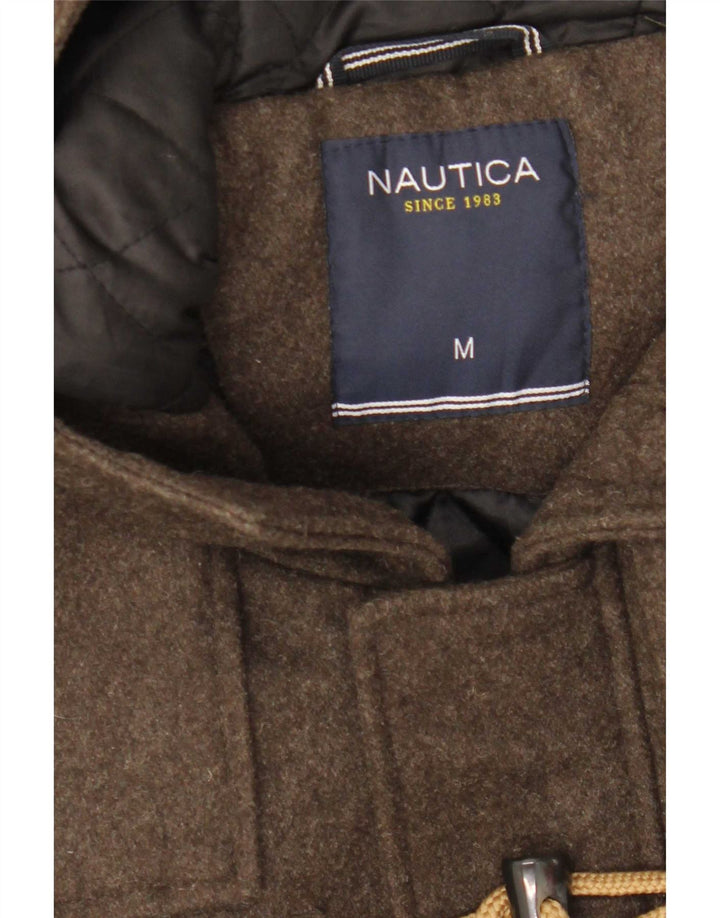 Nautica Duffle Coat à capuche pour homme UK 38 laine marron moyen