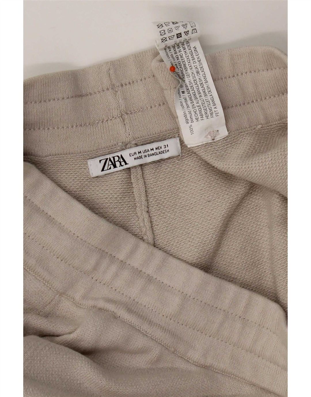 Zara Short Sport Homme Coton Beige Moyen