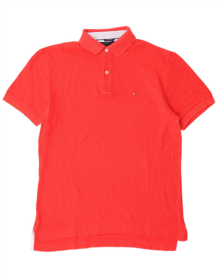 TOMMY HILFIGER Polo Homme Rouge Moyen Coton