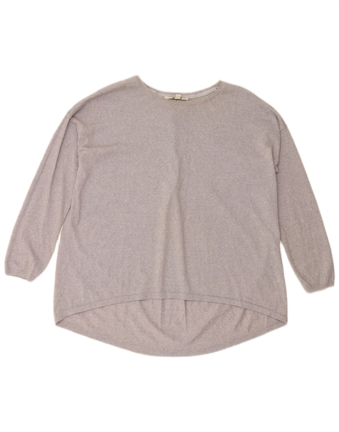 MONSOON Pull ample à col bateau pour femme UK 14 en laine violet moyen