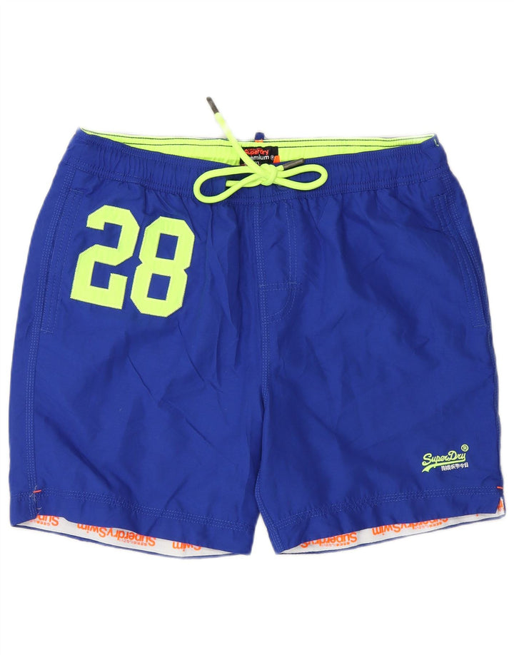 SUPERDRY Short de Bain Graphique Homme Grand Bleu Polyester